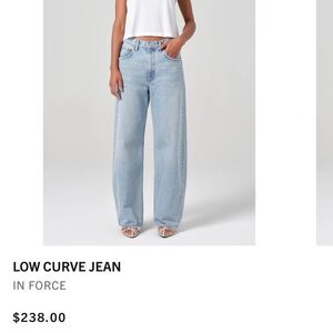 Women's agolde in force Light Blue low curve Jeans size 29